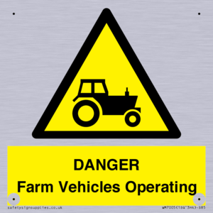 DANGER Farm Vehicles Operating